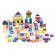 Set educational cu blocuri din lemn, 108 piese, ecotoys me434