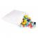 Set educational cu blocuri din lemn si covoras tip puzzle, 88 piese, city ecotoys ma705