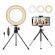 Lampa circulara Ring Light 10 trepte de lumina lumina rece calda si neutra Telecomanda Photo / video / MakeUp Cu Trepied Inclus si Trepied pentru Telefon