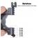 Set prastie laser ideallstore®, sling king, plastic, 11.5 cm, boloboc, argintiu si 200 bile de 6 mm