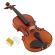 Set vioara clasica ideallstore® din lemn, marime 1/8, toc inclus si doua corzi de rezerva