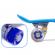 Skateboard penny board pentru copii cu roti din cauciuc, iluminate led, culoare albastra