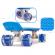 Skateboard penny board pentru copii cu roti din cauciuc, iluminate led, culoare albastra