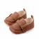 Pantofiori eleganti maro pentru baietei (marime disponibila: 3-6 luni (marimea