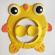 Aparatoare de sampon ajustabila - little frog (culoare: galben)