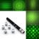 Laser pointer verde putere 500 mw, cu baterii si 5 capete multipunct efect 3d