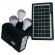 Kit sistem solar de iluminat portabil gdlite gd-8017a cu 3 becuri, lanterna led si usb