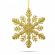 Ornament de crăciun - cristal de gheață auriu - 29 x 29 x 1 cm