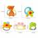 Set 5 zornaitoare dinozauri multicolori hola toys