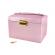 Cutie tip caseta organizatoare pentru bijuterii, 20 de compartimente si inchidere cu cheie, gonga® roz