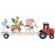Jucarie camion din lemn pentru transportat animale