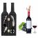 Set 6 accesorii pentru vin, model sticla de vin, gonga® negru