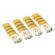 Set 4 buc, husa protectie picior scaun, model labuta pisicuta, gonga® galben