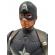 Costum captain america pentru copii ideallstore®, first avenger, poliester, 7-9 ani, albastru, figurina inclusa