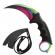 Cutit de vanatoare ideallstore®, karambit tip cs:go, multicolor, teaca cu snur inclusa