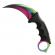 Cutit de vanatoare ideallstore®, karambit tip cs:go, multicolor, teaca cu snur inclusa