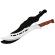 Maceta de vanatoare ideallstore®, oriental blade, otel inoxidabil, 58 cm, maro