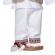Costum popular pentru botez baietel, 5 piese, alb - maro, denikos® 1015