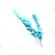 Colier elegant cu flori din organza lant otel inoxidabil si perle 100% realizat manual
