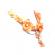 Colier elegant cu flori din organza lant otel inoxidabil si perle realizat 100% manual