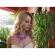 Colier elegant cu flori din organza lant otel inoxidabil si perle realizat manual