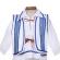 Costum traditional baietel, 4 piese, alb - albastru, denikos® 0203