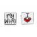Butoni argintii I love my wife 17x17mm