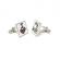 Butoni argintii I love my wife 17x17mm