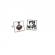 Butoni argintii I love my wife 17x17mm