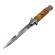 Briceag de vanatoare ideallstore®, italian wave, otel inoxidabil, 22.5 cm, maro, husa inclusa