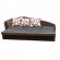 Canapea extensibila cu tapiterie textil maro model stanga laos 197x75x78 cm