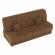 Canapea extensibila cu tapiterie textil maro model asia 194x86x95 cm