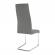 Scaun tapiterie textil gri inchis picioare crom amina 44x46x110 cm