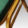 Scaun tapiterie textil verde cadru fier auriu zina 44x50x93 cm
