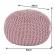 Taburet impletit bumbac roz pudra gobi ii 50x50x35 cm