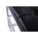 Banca cu 2 rafturi din metal alb si perna piele ecologica neagra lyros 70x35x45 cm