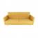 Canapea 3 locuri cu tapiterie textil galben mustar amedia 210x94x92 cm