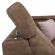 Coltar extensibil cu tapiterie textil maro si perne violet stanga lanza 275x220x100 cm