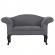 Canapea cu tapiterie textil gri si picioare lemn negru fabricio 122x51x71.5 cm