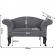 Canapea cu tapiterie textil gri si picioare lemn negru fabricio 122x51x71.5 cm