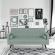 Canapea extensibila cu tapiterie textil verde menta otisa 189x76x89 cm