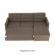 Coltar extensibil cu tapiterie textil maro visby 230x164x88 cm