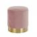 Taburet catifea roz crom auriu aniza 38x38x42 cm