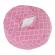 Fotoliu tip sac textil roz alb gomby 60x60x50 cm