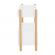 Raft 2 polite mdf alb si bambus natur baltika 60x25x53 cm