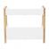 Raft 2 polite mdf alb si bambus natur baltika 60x25x53 cm