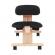 Scaun birou ergonomic tapiterie neagra picioare fag groco 46x65x72 cm
