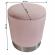Taburet catifea roz crom argintiu daron 40x40x45 cm