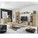 Set mobilier living pal stejar artizan negru kanode 310x40x196 cm