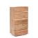 Comoda 5 sertare lemn natur aron 70x45x130 cm